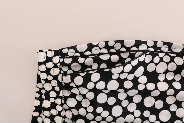 Dolce Gabbana Wide Leg Polka Dot Pants Women - Blackwhite Jeans