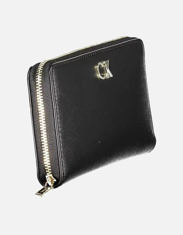 5-Compartment Wallet with Coin Purse and Zip Closure Women - Black