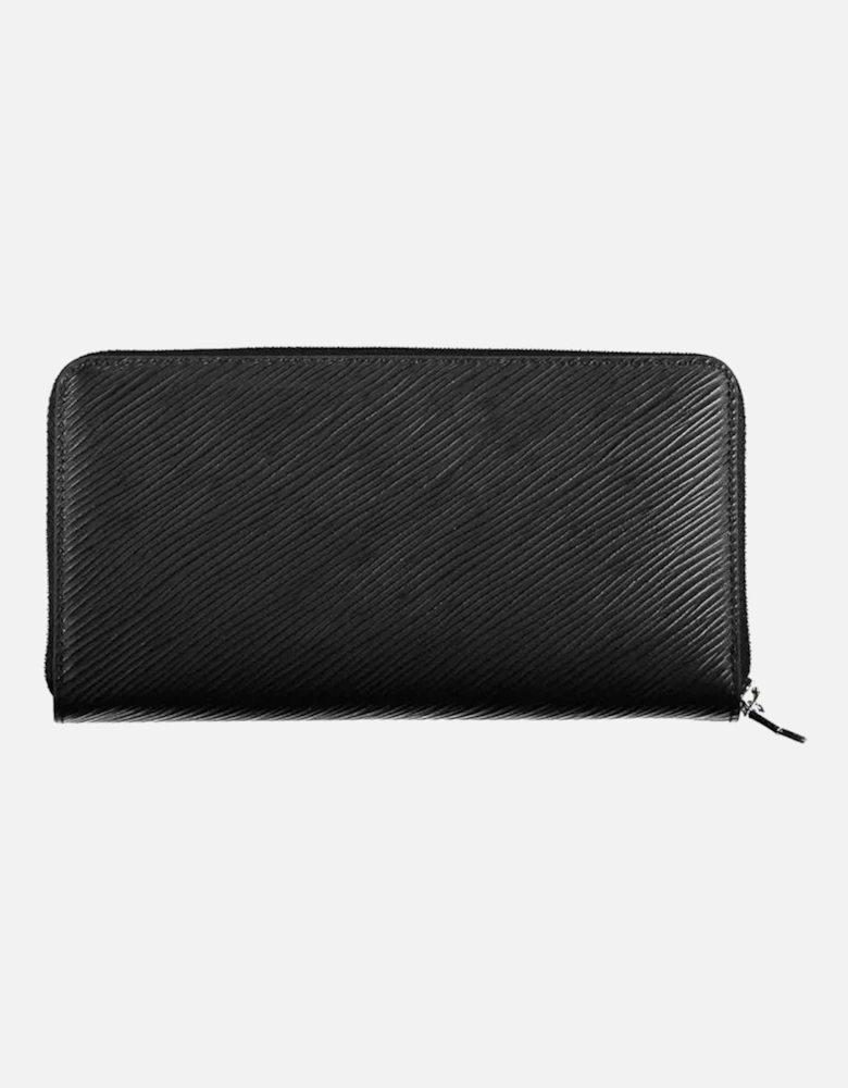 RFID Blocking Zip Wallet with Multiple Compartments Women - Black