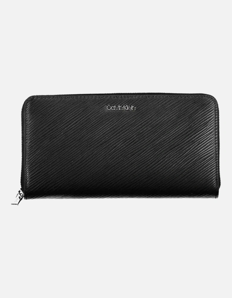 RFID Blocking Zip Wallet with Multiple Compartments Women - Black