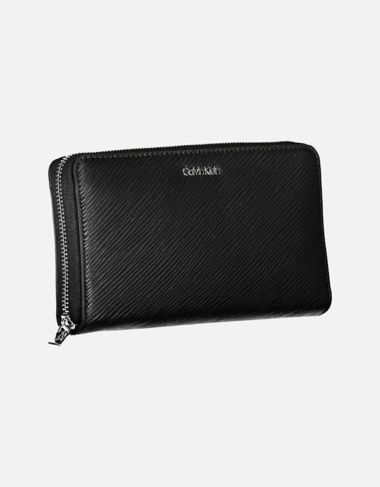RFID Blocking Zip Wallet with Multiple Compartments Women - Black