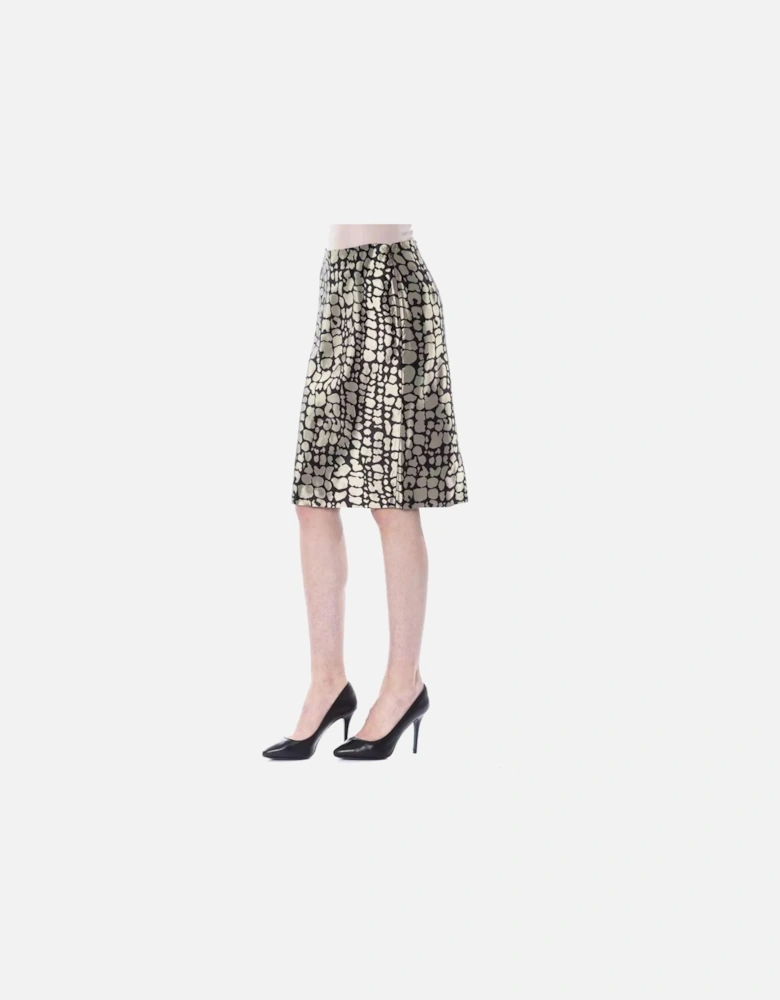Pencil Skirt ReptileEmbossed Women - Gold