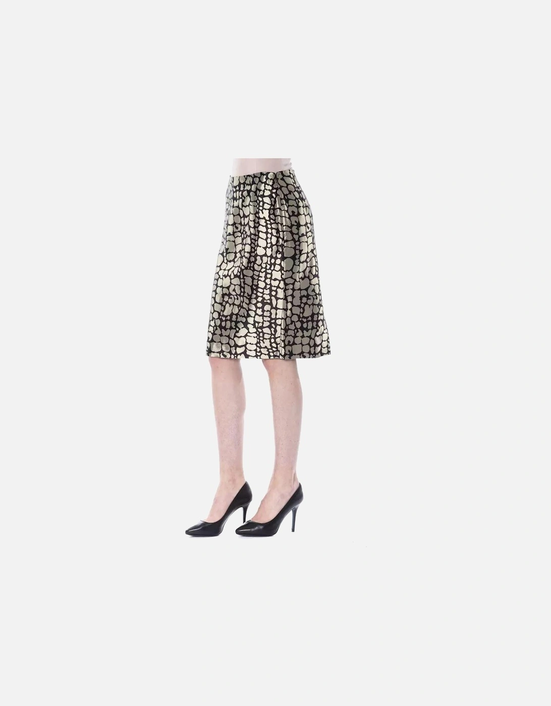 Pencil Skirt ReptileEmbossed Women - Gold
