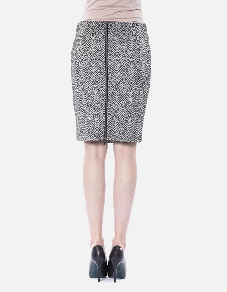 Pencil Skirt Chevron Print Slim Fit Women - Black And White