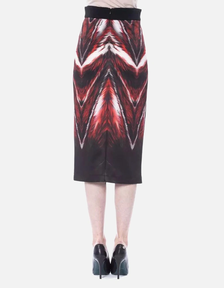 Pencil Skirt Abstract Print Women - Multicolor