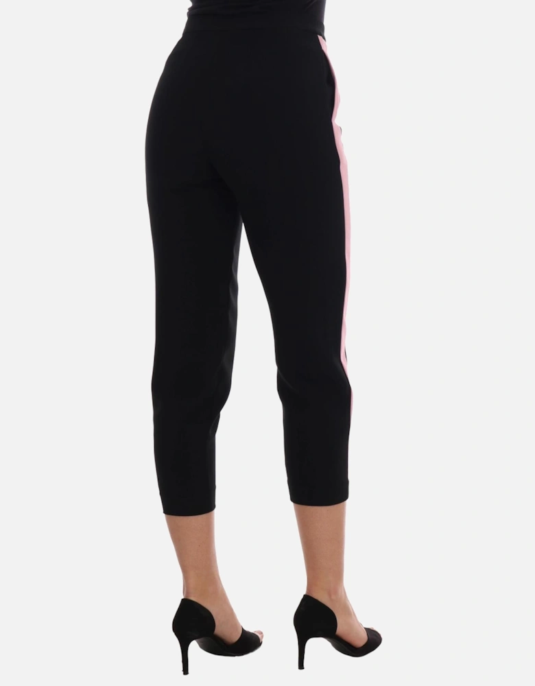 Dolce Gabbana Cropped Pants Side Panel Detail Women - Black Jeans
