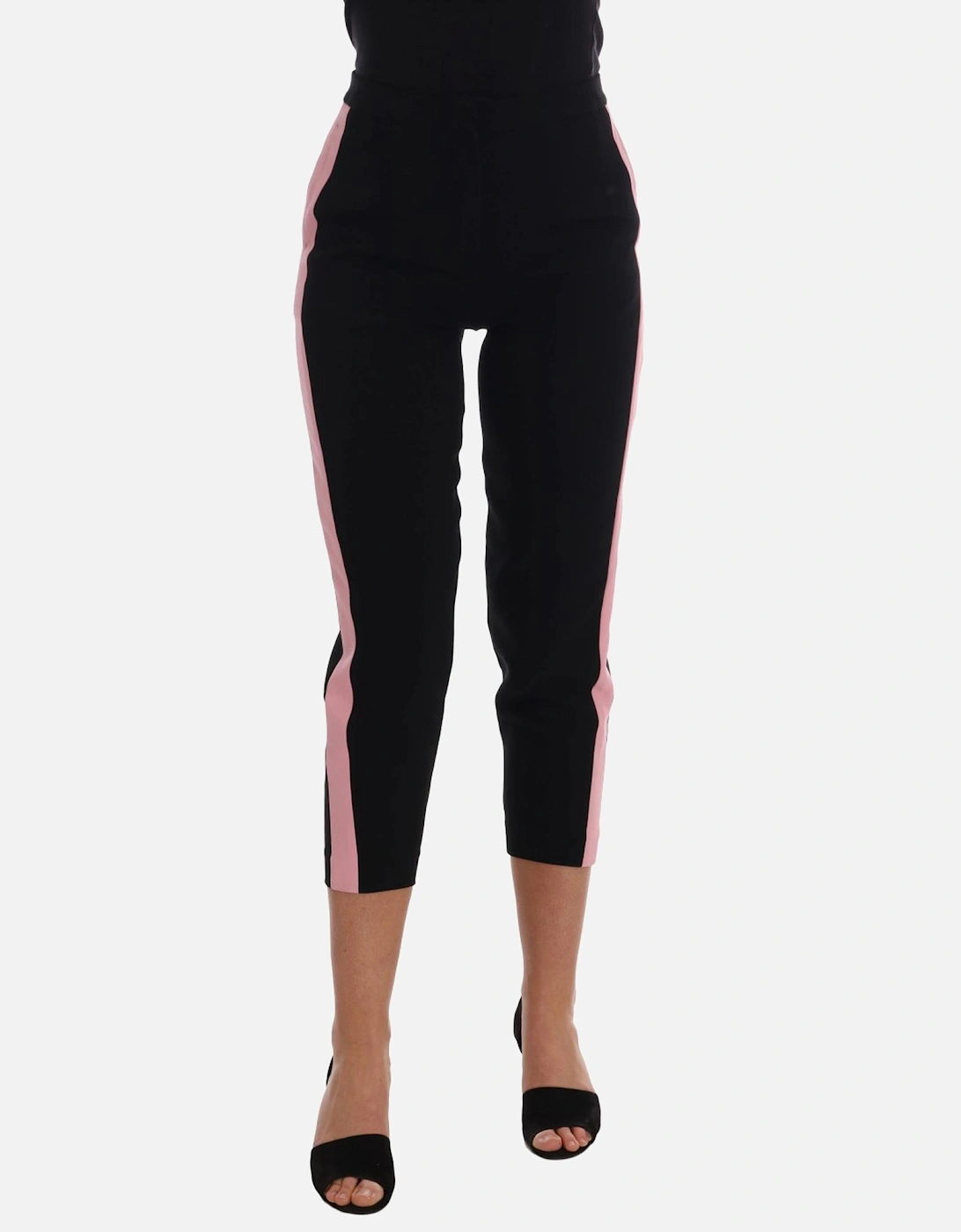 Dolce Gabbana Cropped Pants Side Panel Detail Women - Black Jeans, 7 of 6