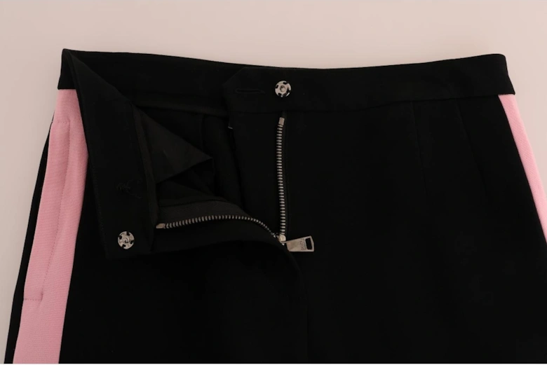 Dolce Gabbana Cropped Pants Side Panel Detail Women - Black Jeans