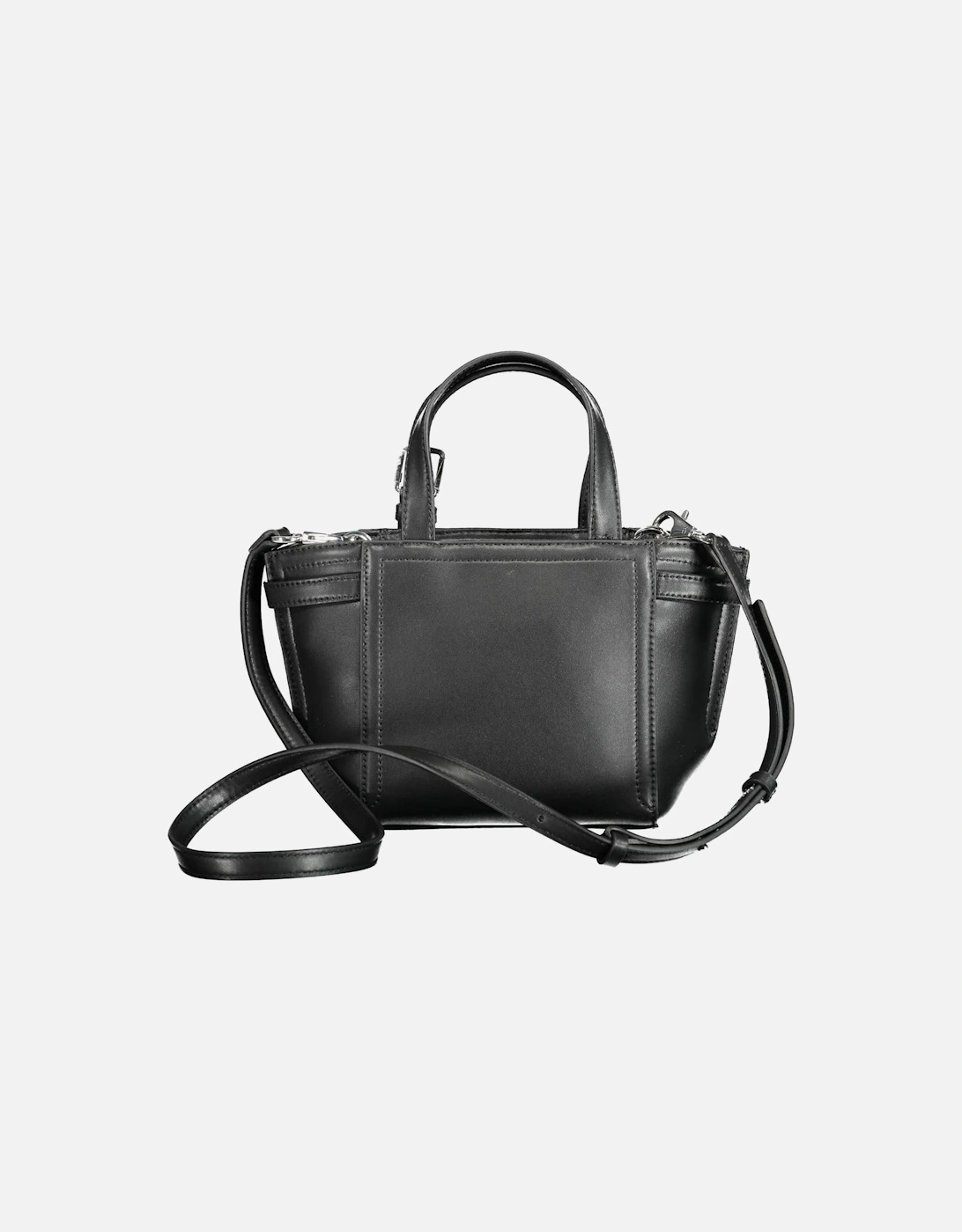 Sophisticated Black Handbag with Removable Shoulder Strap and Internal