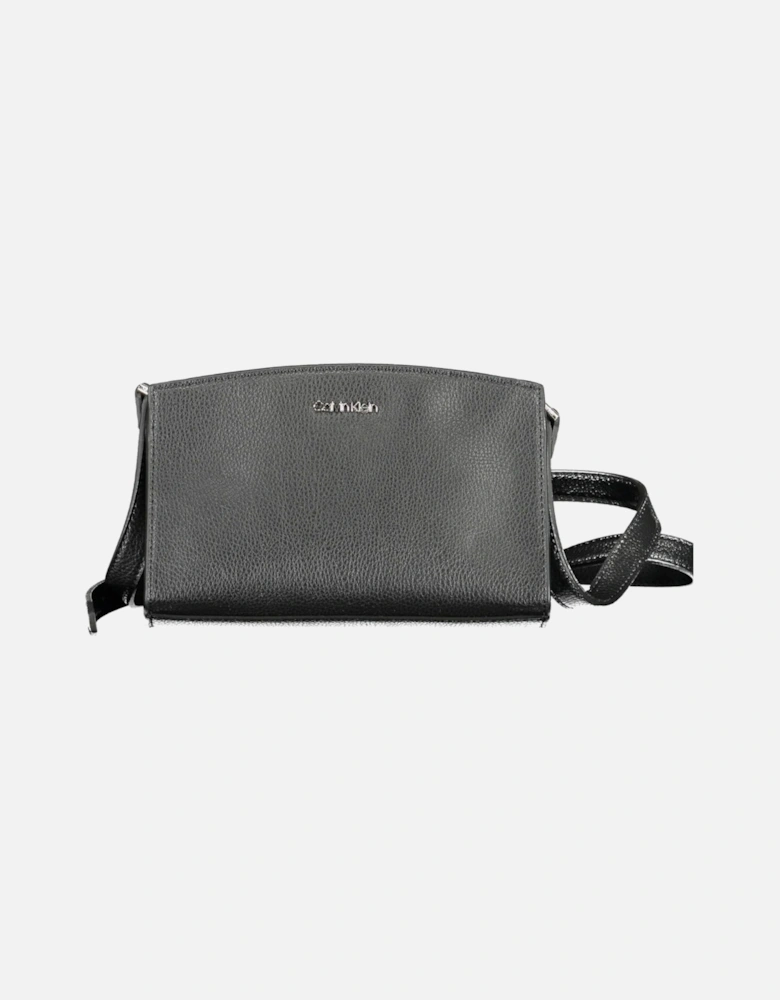 Eco-Friendly Black Shoulder Bag with Iconic Logo by Women Handbags