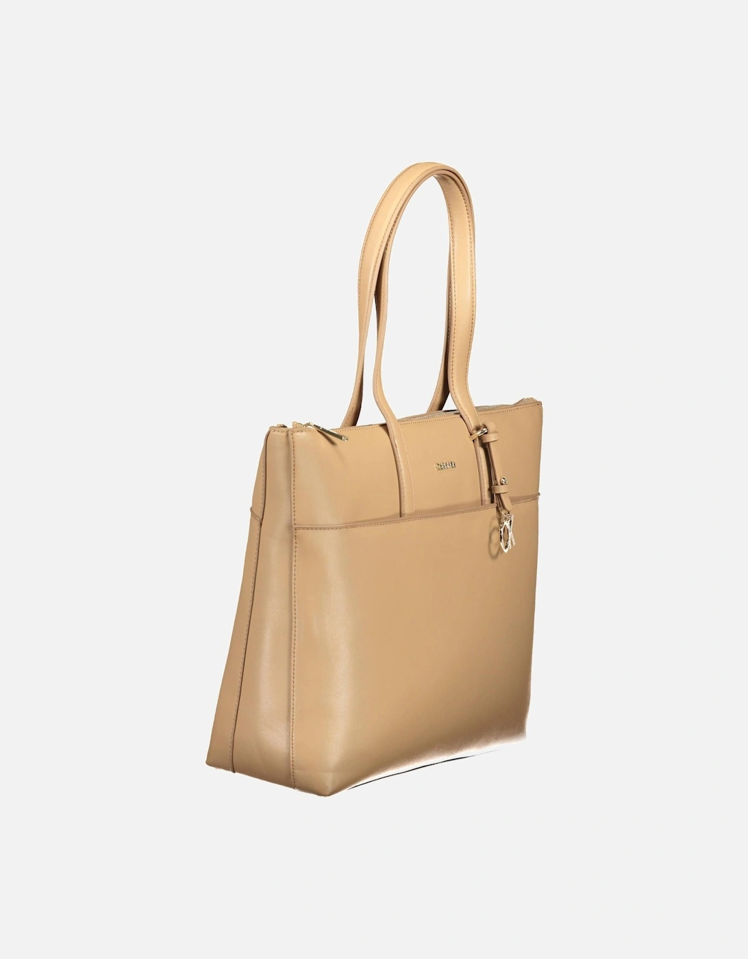 Eco-Conscious Beige Shoulder Bag with Iconic Logo Women Handbags