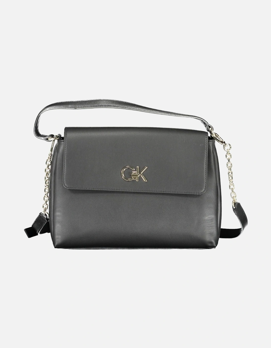 Calvin Klein Women's Black Sophisticated Handbag With Contrasting Details And Eco-Friendly - Size: One Size