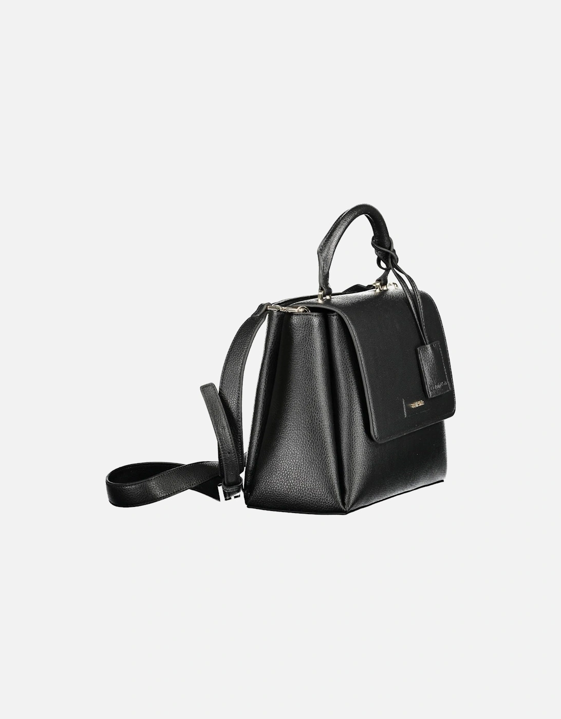 Sophisticated Black Shoulder Bag with Iconic Logo Embellishment Women