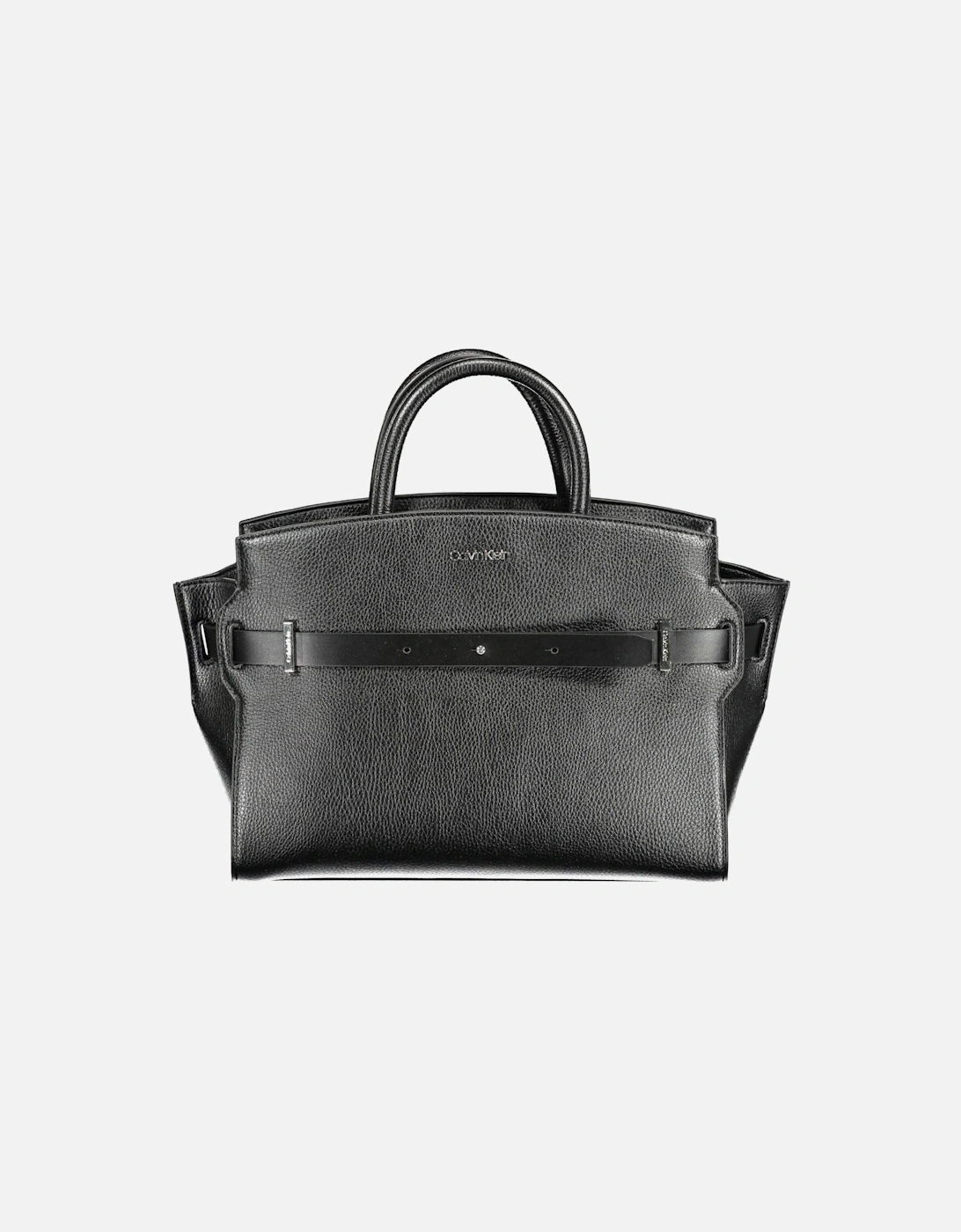 Sophisticated Black Recycled Polyester Handbag with Contrasting, 4 of 3