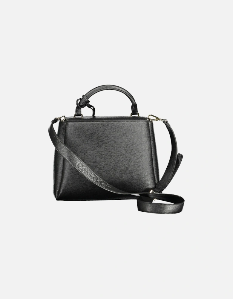 Sophisticated Black Shoulder Bag with Iconic Logo Embellishment Women