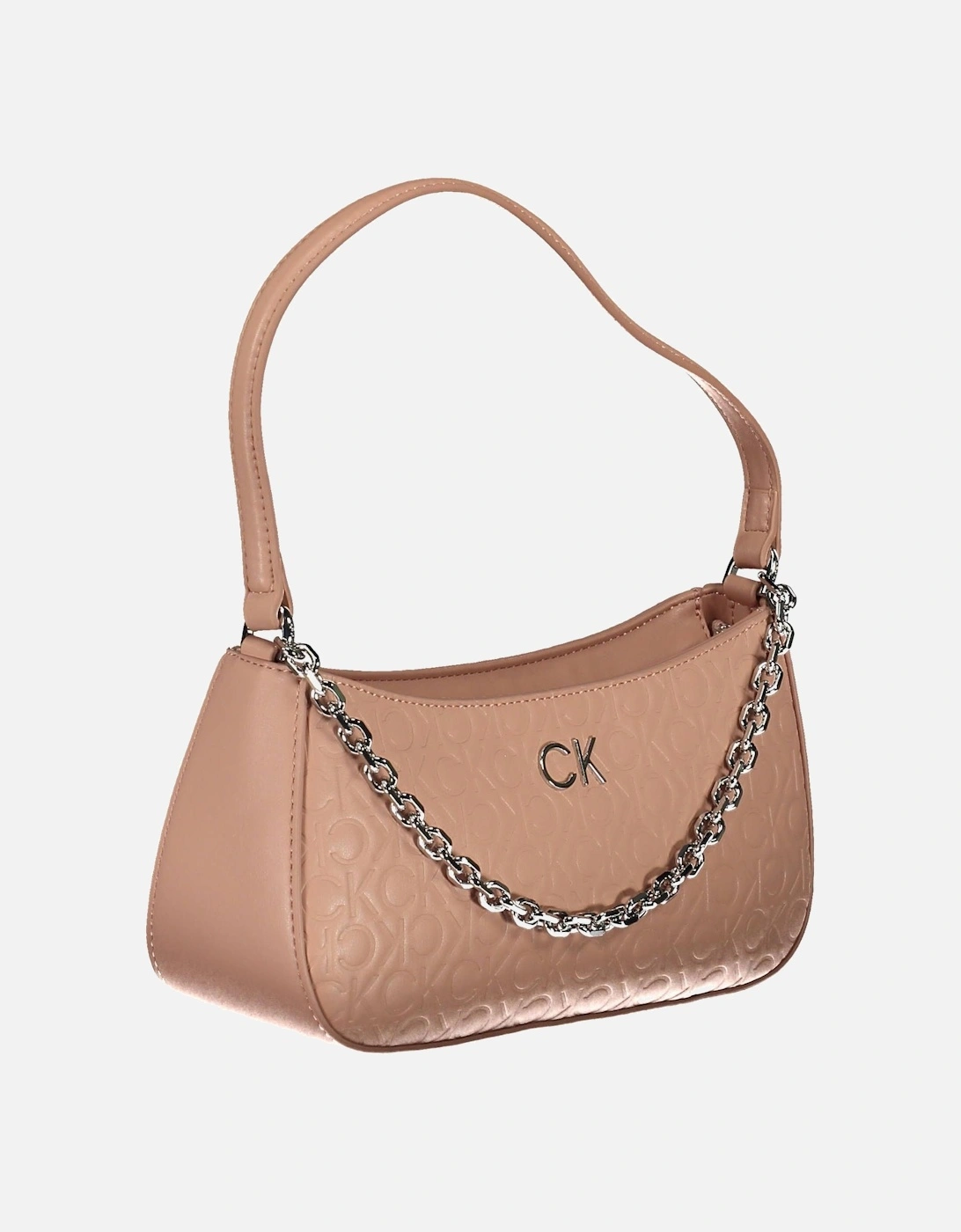 Pink Chain Handle Handbag with Internal Card Pocket and Eco-Friendly