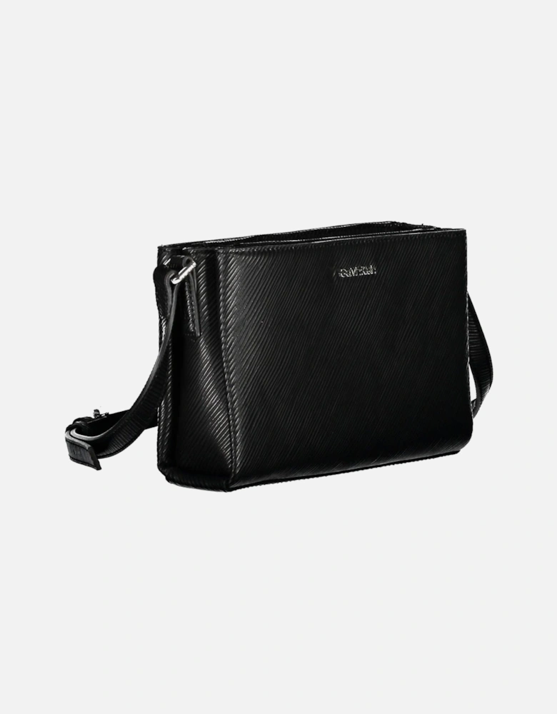 Black Shoulder Bag with Contrasting Details and Eco-Friendly