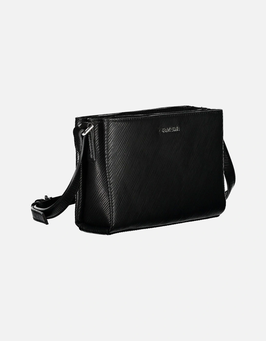 Black Shoulder Bag with Contrasting Details and Eco-Friendly