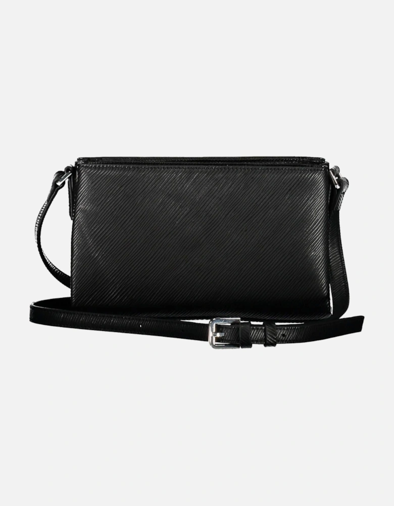 Black Shoulder Bag with Contrasting Details and Eco-Friendly