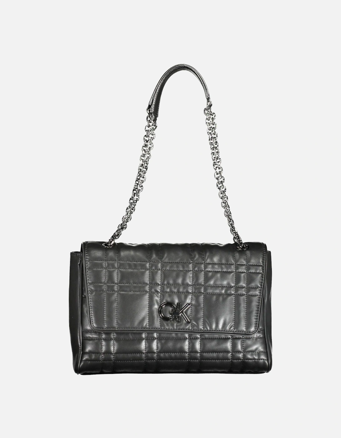 Chic Black Handbag with Chain Handles and Iconic Twist Lock Women, 4 of 3