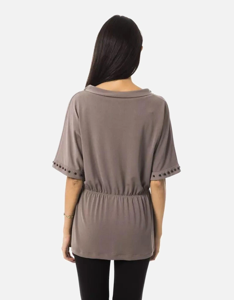 Casual Short Sleeve Top Women - Gray T-Shirts