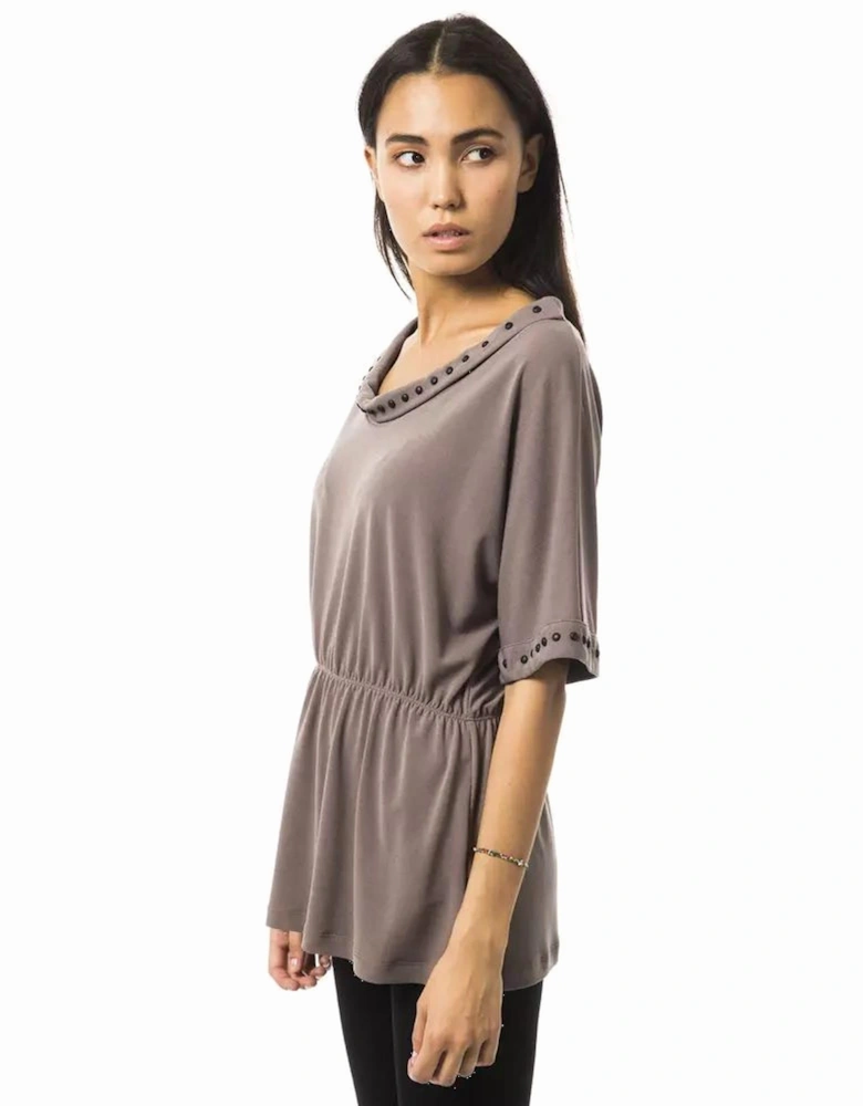 Casual Short Sleeve Top Women - Gray T-Shirts