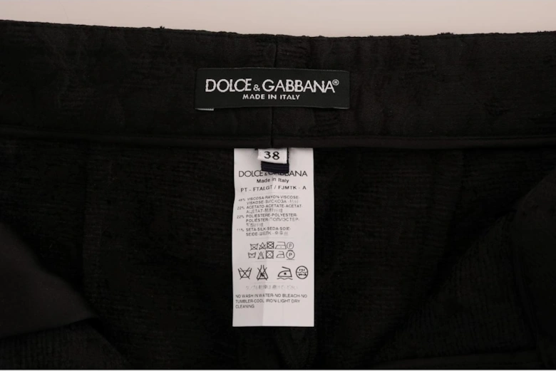 Cropped Floral Trousers Women - Black Jeans