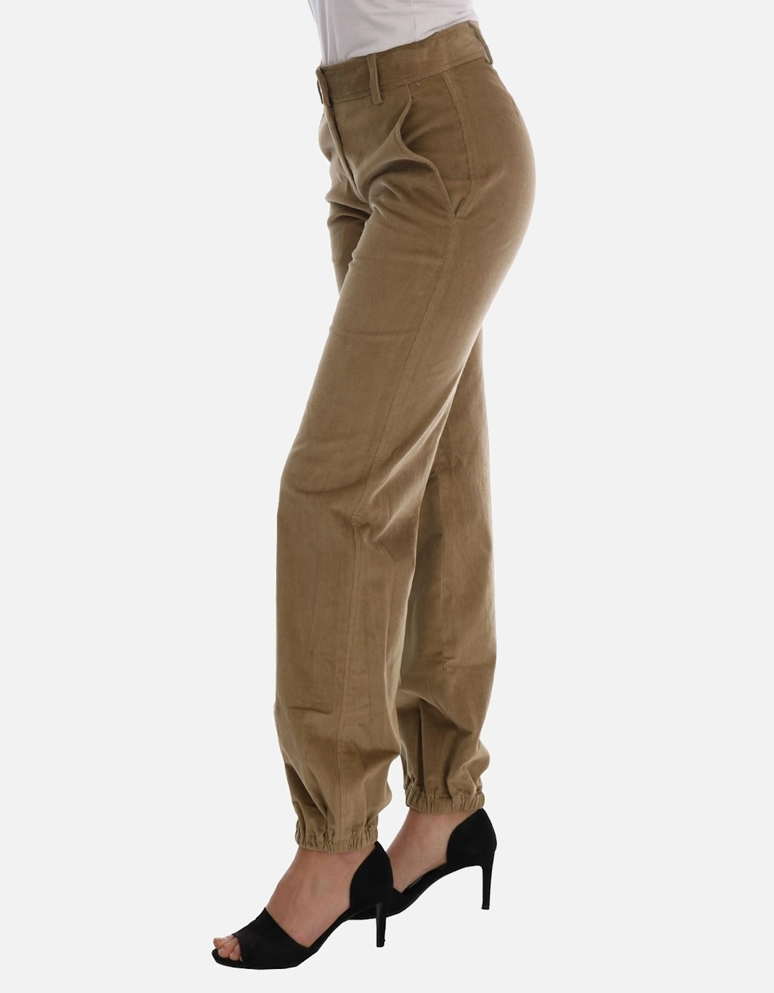Corduroy Culottes Relaxed Fit Women - Beige Jeans