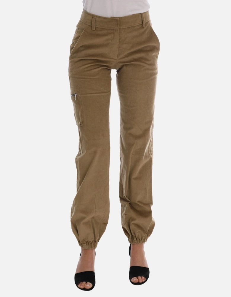 Corduroy Culottes Relaxed Fit Women - Beige Jeans