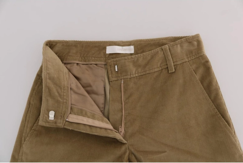 Corduroy Culottes Relaxed Fit Women - Beige Jeans