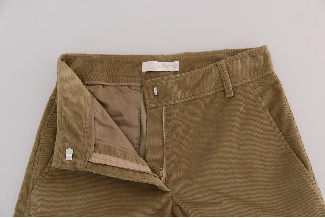 Corduroy Culottes Relaxed Fit Women - Beige Jeans