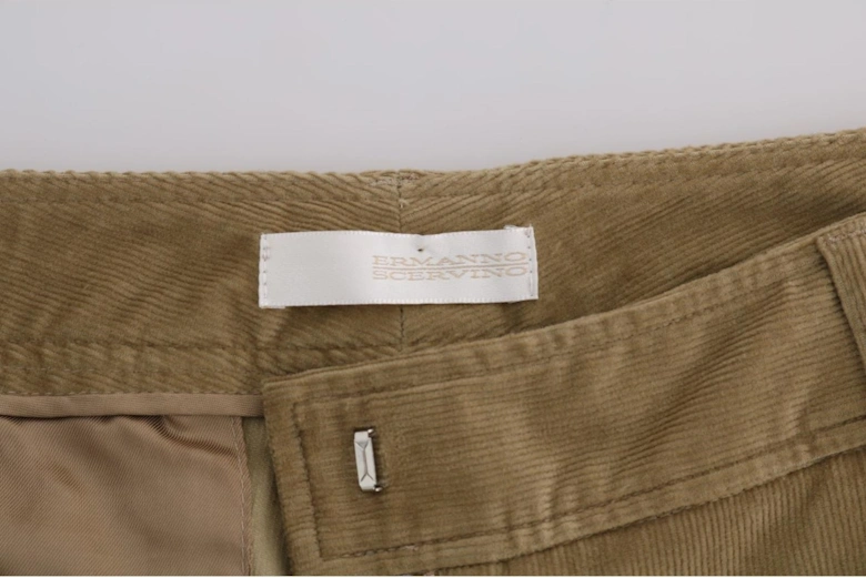 Corduroy Culottes Relaxed Fit Women - Beige Jeans