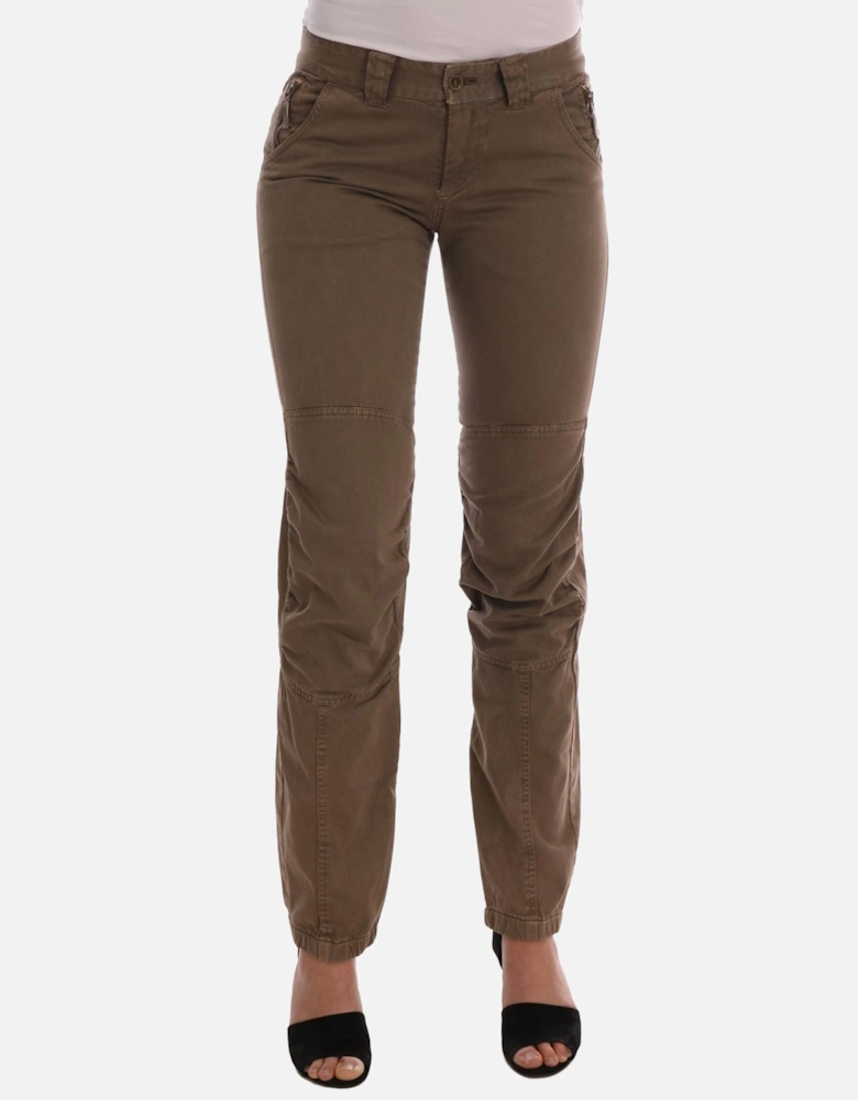 Casual Pants Relaxed Fit Women - Brown Jeans