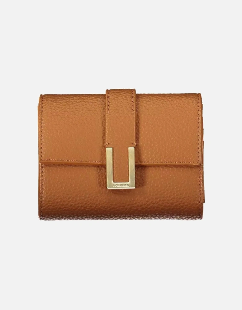 Contrasting Detail Wallet with Card Slots and Coin Purse Women - Brown