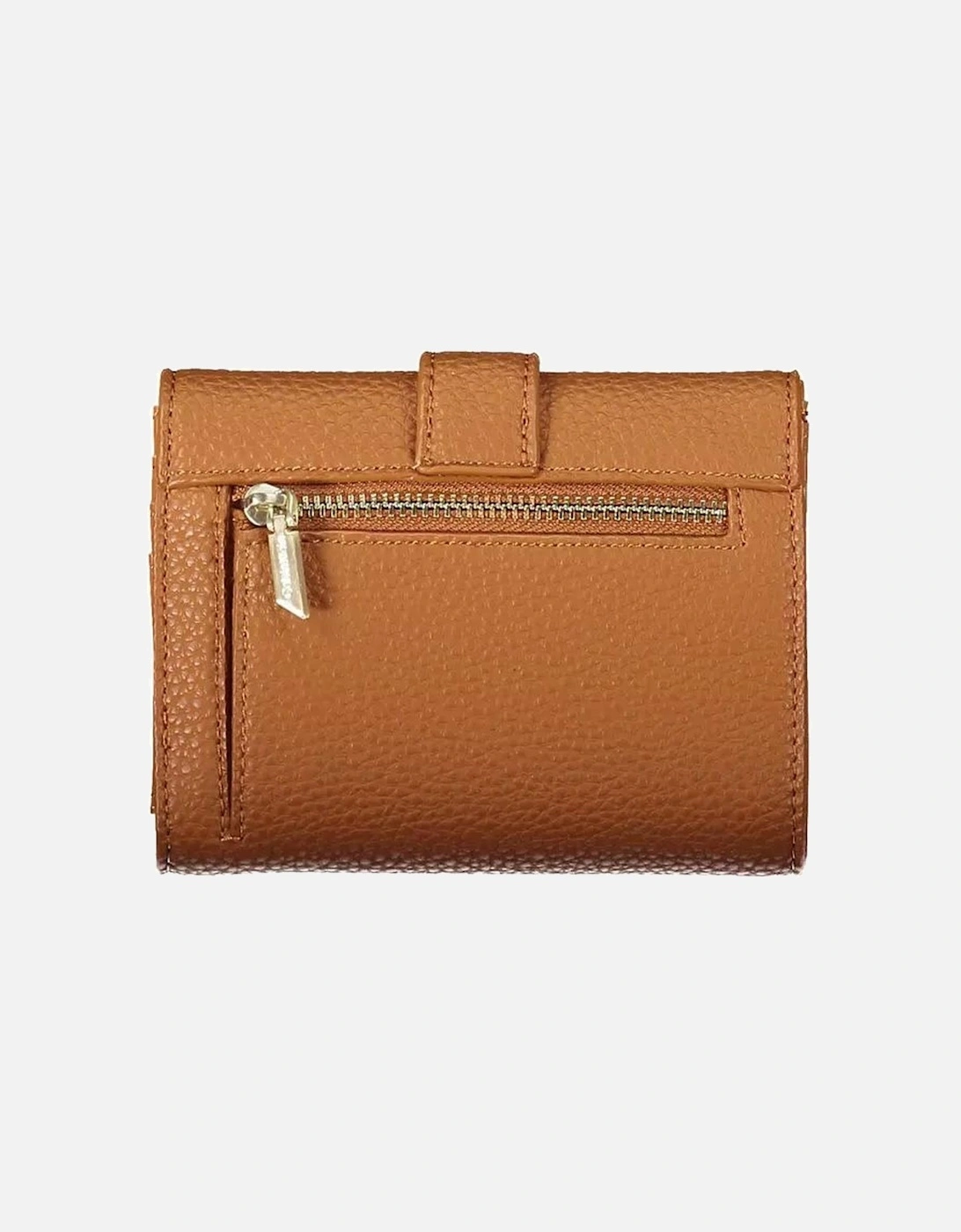 Contrasting Detail Wallet with Card Slots and Coin Purse Women - Brown