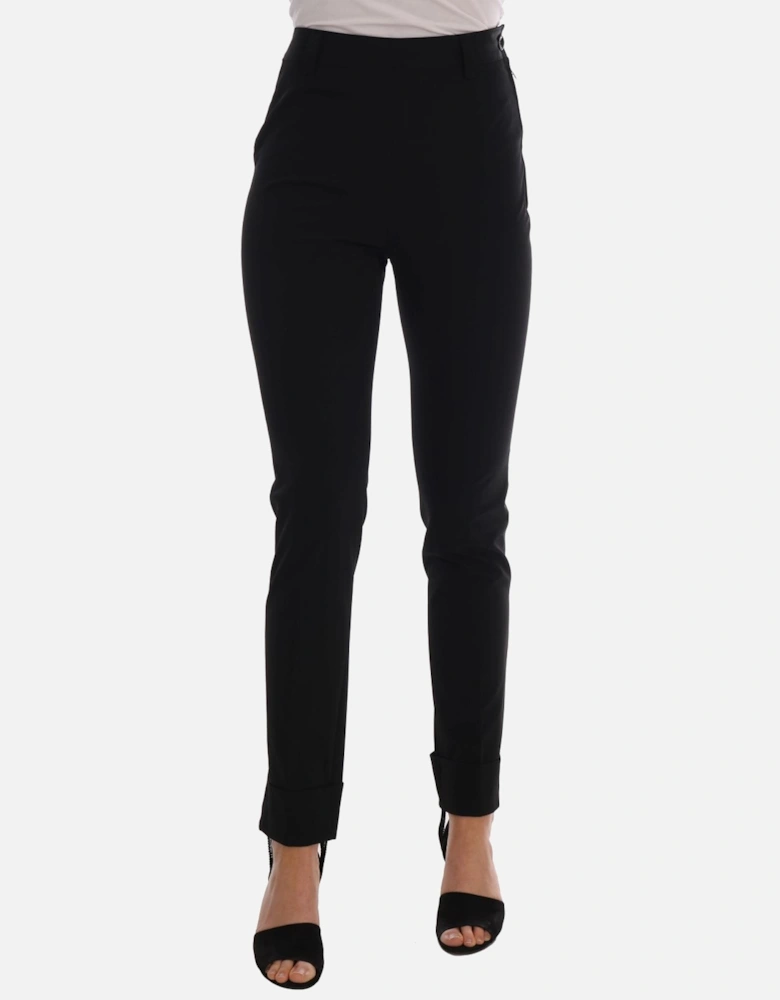 Stirrup Pants with Logo Details Women - Black Jeans