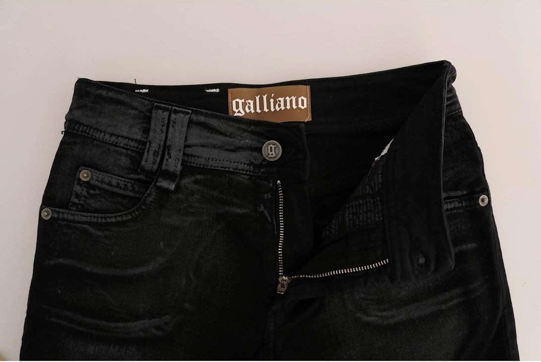 Galliano Skinny Jeans Coated Cotton Women - Gray Jeans