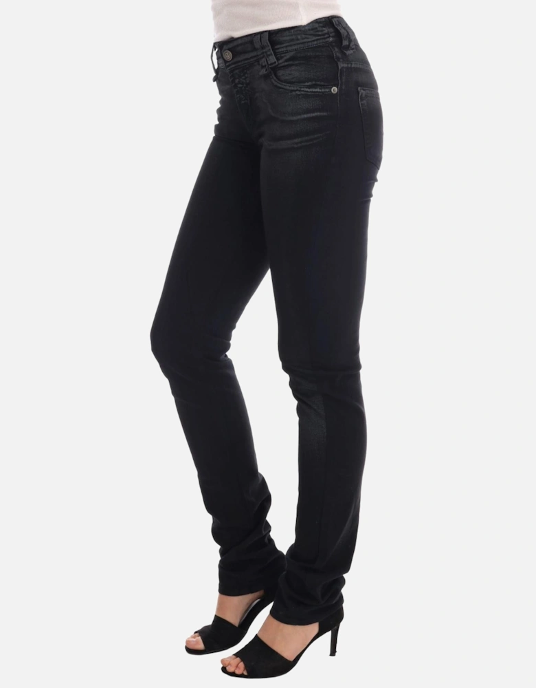 Galliano Skinny Jeans Coated Cotton Women - Gray Jeans