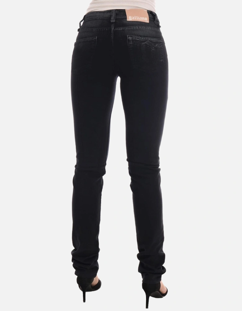 Galliano Skinny Jeans Coated Cotton Women - Gray Jeans