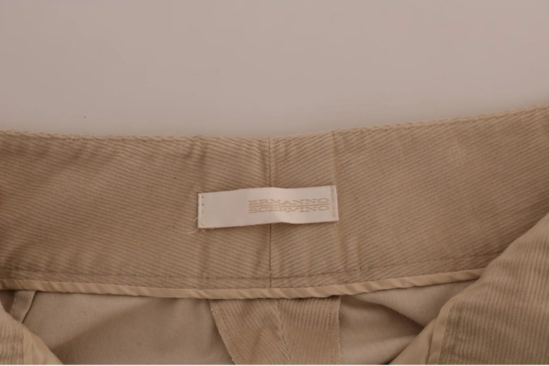 Flare Pants Beige Women Jeans