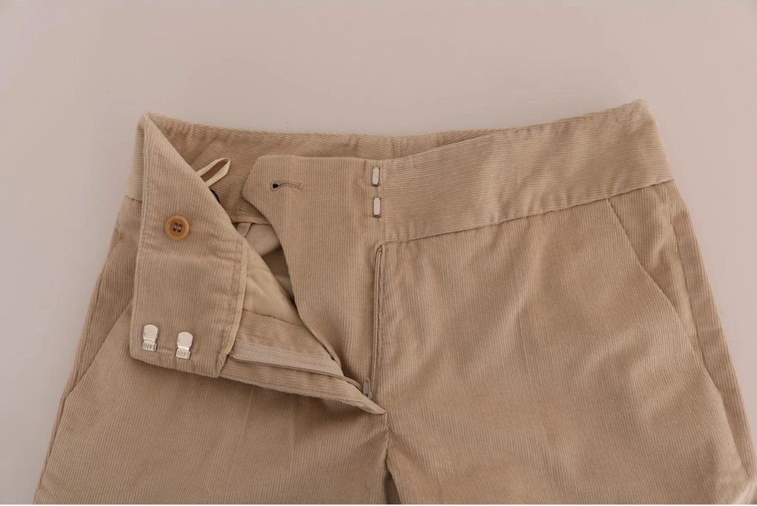 Flare Pants Beige Women Jeans