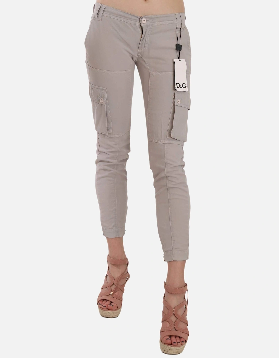 Dolce Gabbana Cargo Pants Beige Women - Khaki Jeans