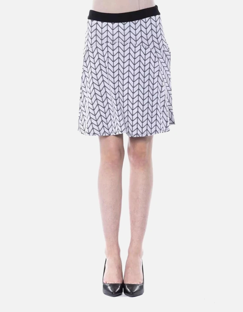 Chevron Aline Skirt Women - Black And White
