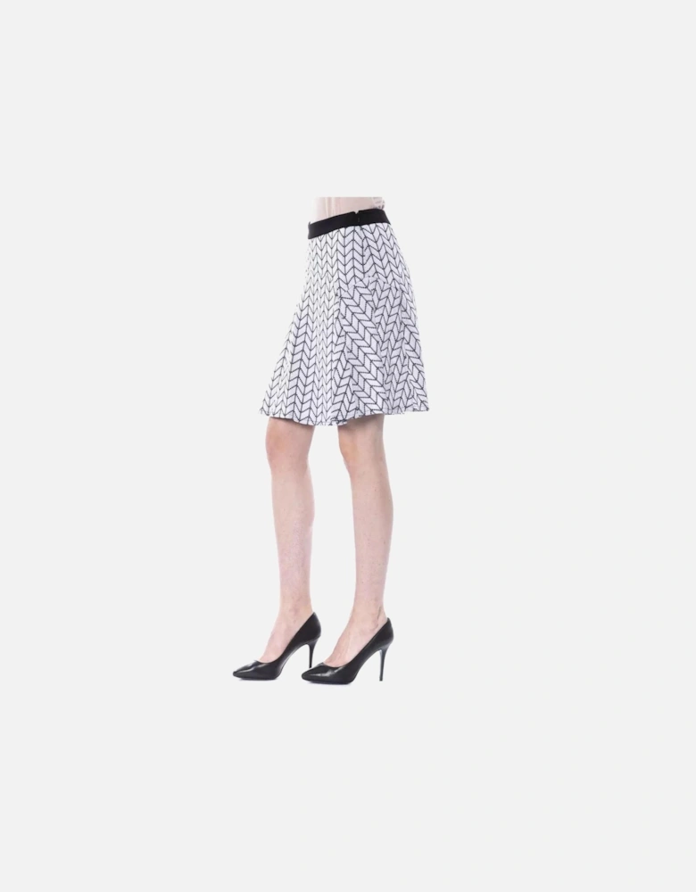 Chevron Aline Skirt Women - Black And White
