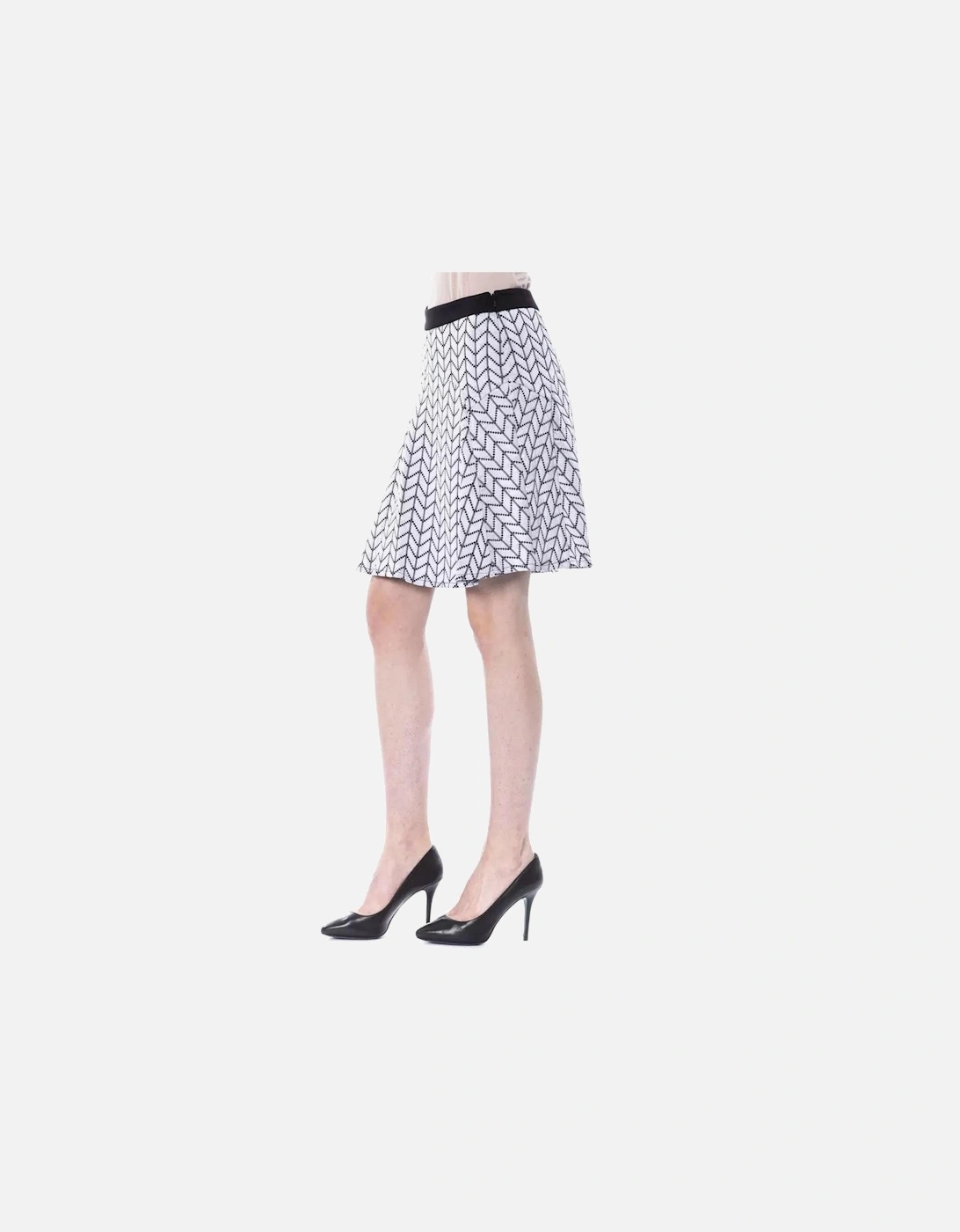 Chevron Aline Skirt Women - Black And White