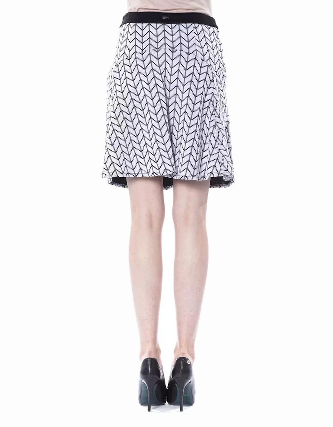 Chevron Aline Skirt Women - Black And White