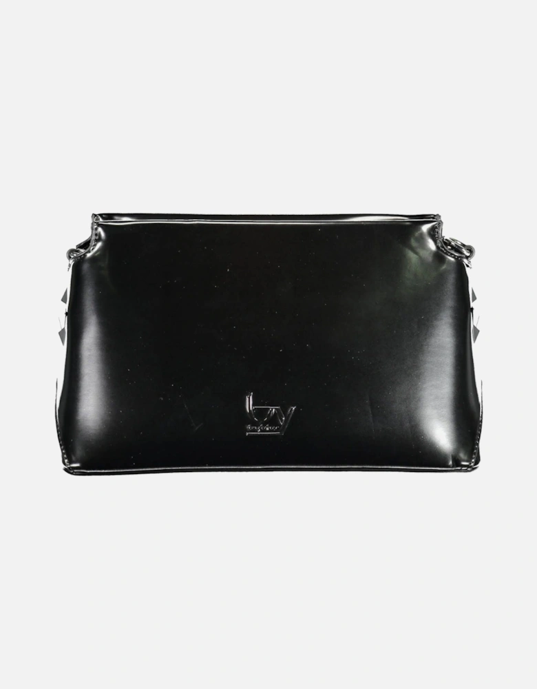 Black Shoulder Bag with Adjustable Strap and Zip Closure Women