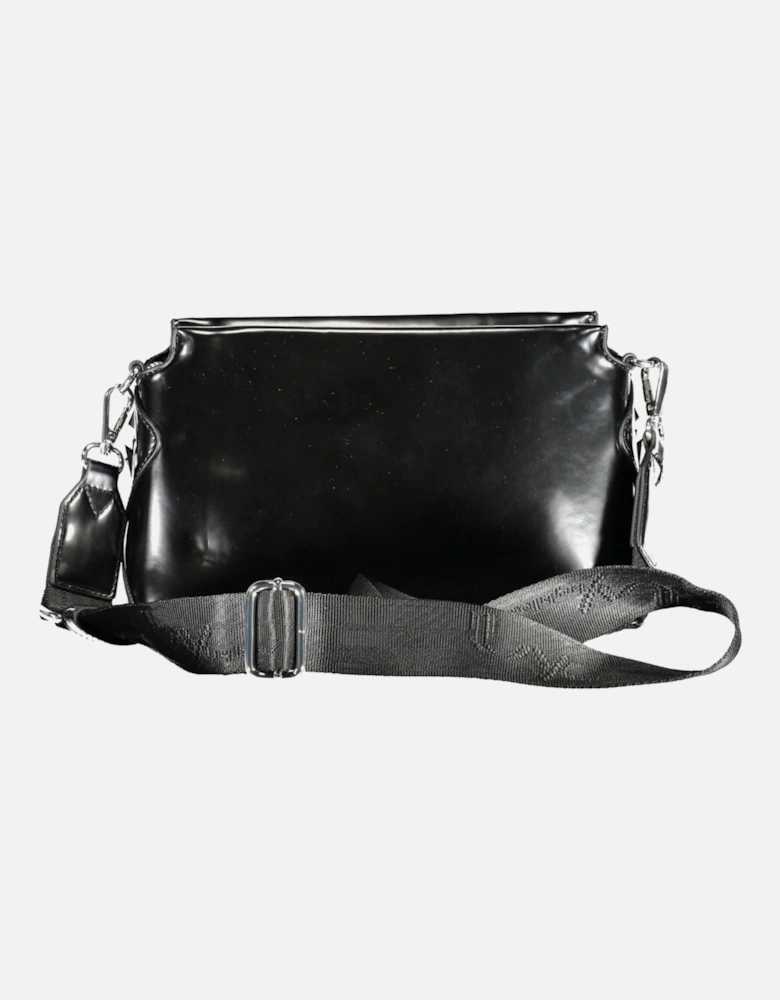 Black Shoulder Bag with Adjustable Strap and Zip Closure Women