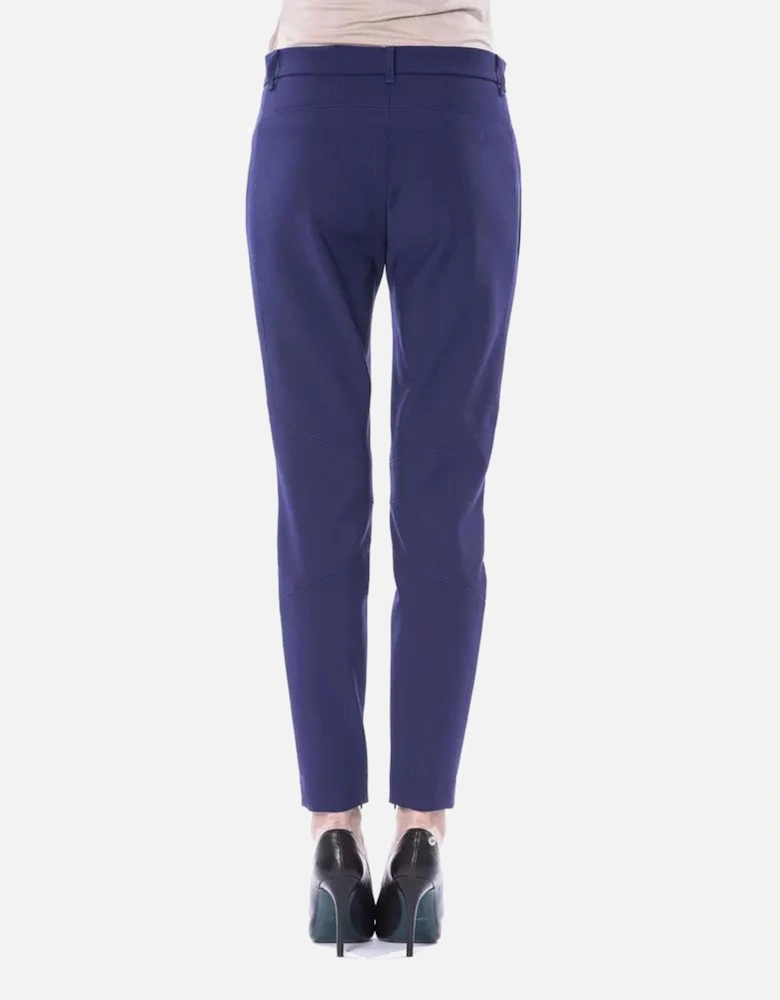 Slim Fit Pants with Zip Pockets Women - Blue Jeans