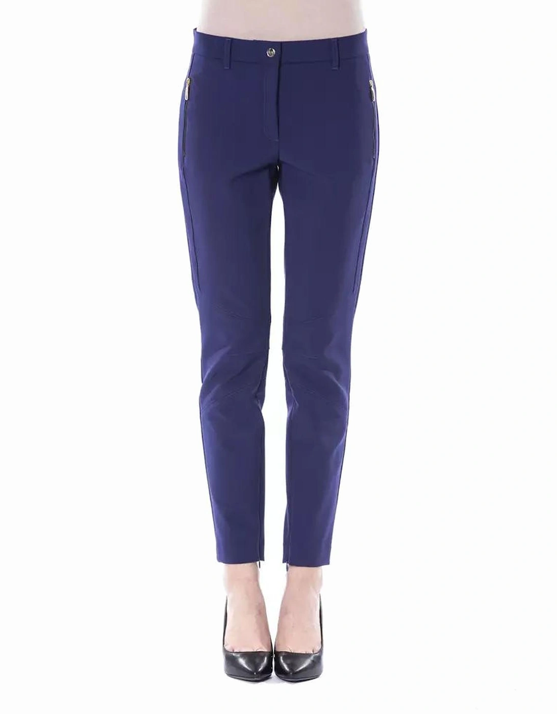 Slim Fit Pants with Zip Pockets Women - Blue Jeans, 4 of 3